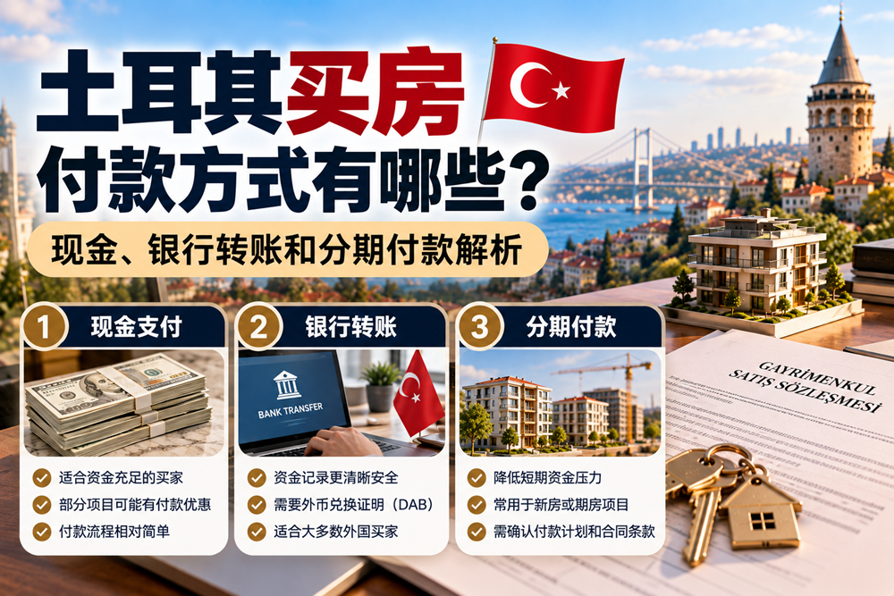 土耳其买房付款方式有哪些？现金、银行转账和分期付款解析