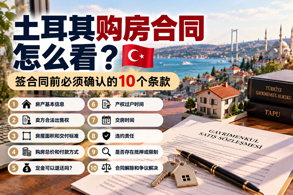 土耳其购房合同怎么看？外国买家签约前必查的10个条款