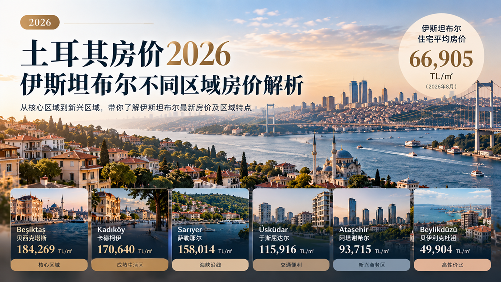 土耳其房价2026：伊斯坦布尔不同区域房价解析